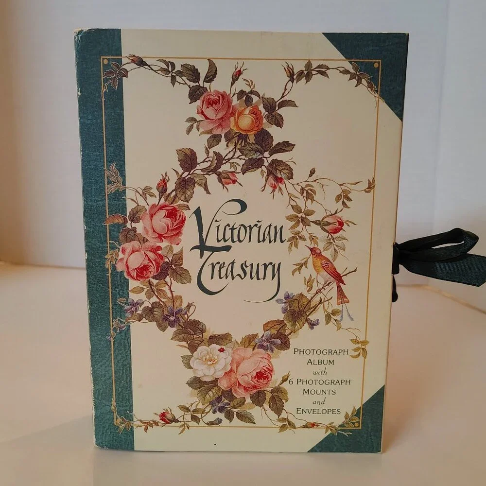 VINTAGE Victorian Treasury Photograph Album & Photo Mounts & Envelopes